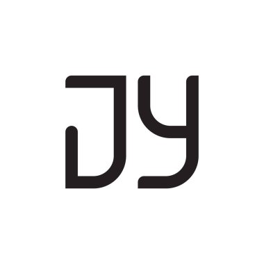 jy ilk harf vektör logo simgesi