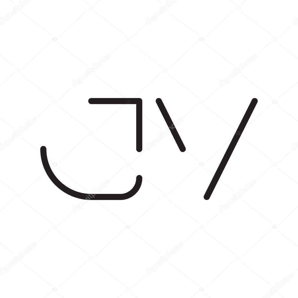 Jv initial letter vector logo icon