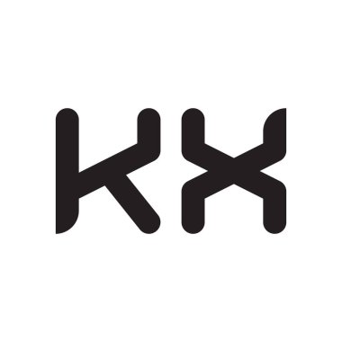 kx ilk harf vektör logo simgesi