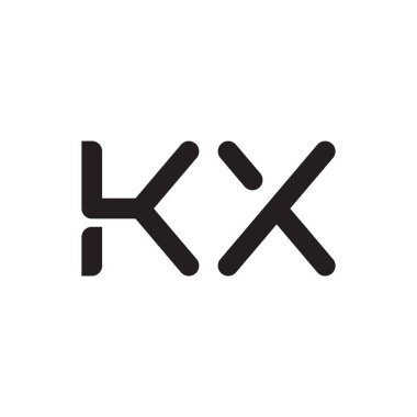 kx ilk harf vektör logo simgesi