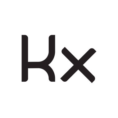 kx ilk harf vektör logo simgesi