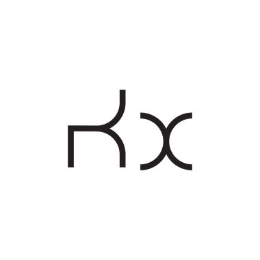 kx ilk harf vektör logo simgesi