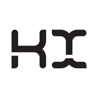 kx ilk harf vektör logo simgesi