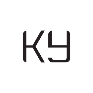 ky ilk harf vektör logo simgesi