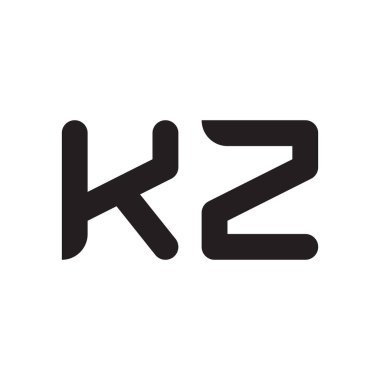 kz ilk harf vektör logo simgesi