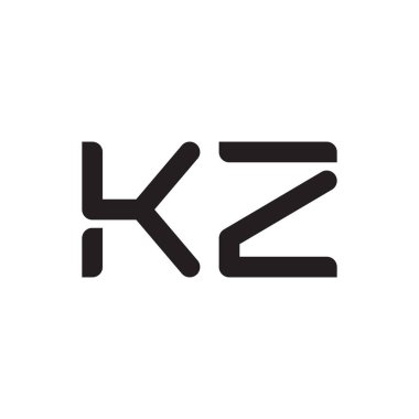 kz ilk harf vektör logo simgesi