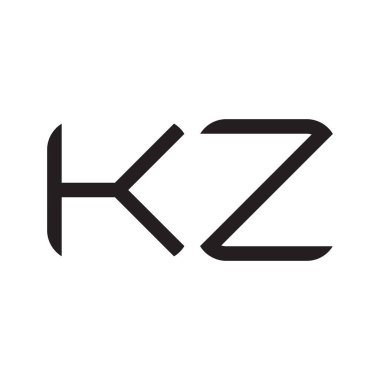 kz ilk harf vektör logo simgesi