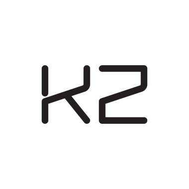 kz ilk harf vektör logo simgesi