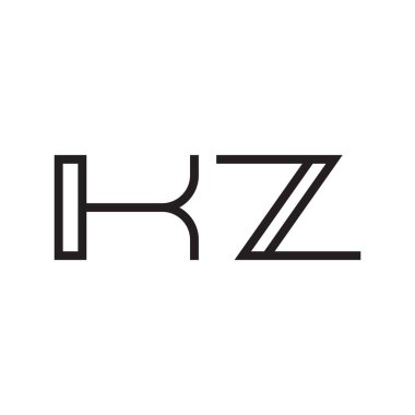 kz ilk harf vektör logo simgesi