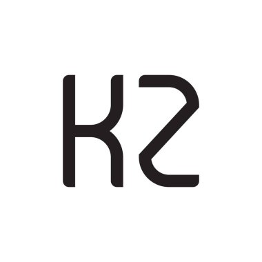 kz ilk harf vektör logo simgesi