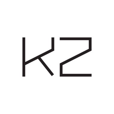 kz ilk harf vektör logo simgesi
