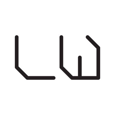 İlk harf vektör logosu simgesi