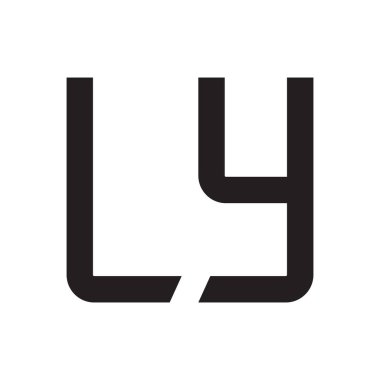 ly ilk harf vektör logo simgesi
