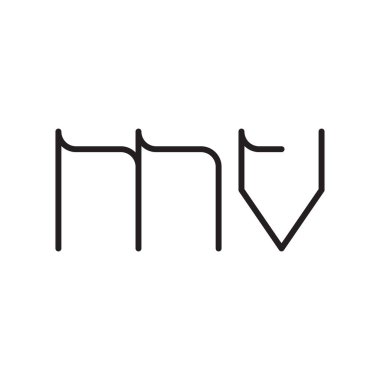 mv ilk harf vektör logo simgesi