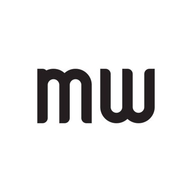 mw ilk harf vektör logo simgesi