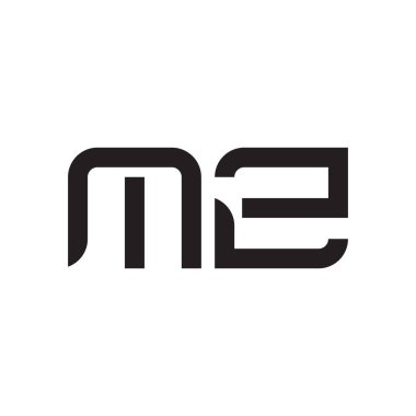 mz ilk harf vektör logo simgesi