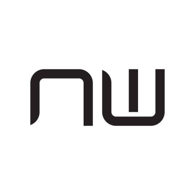 Şimdi ilk harf vektör logosu simgesi