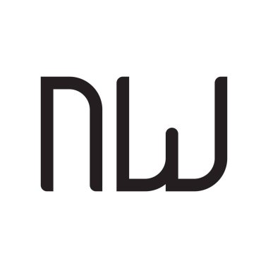 Şimdi ilk harf vektör logosu simgesi