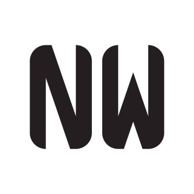 Şimdi ilk harf vektör logosu simgesi