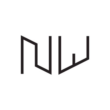 Şimdi ilk harf vektör logosu simgesi