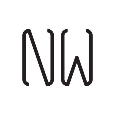 Şimdi ilk harf vektör logosu simgesi