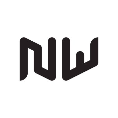 Şimdi ilk harf vektör logosu simgesi