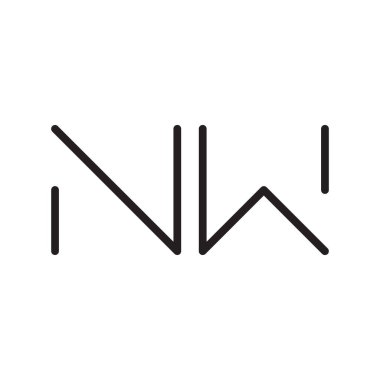 Şimdi ilk harf vektör logosu simgesi