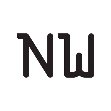 Şimdi ilk harf vektör logosu simgesi