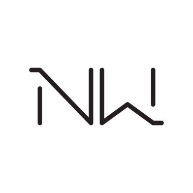 Şimdi ilk harf vektör logosu simgesi