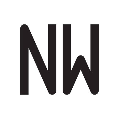 Şimdi ilk harf vektör logosu simgesi