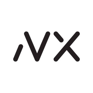 nx ilk harf vektör logo simgesi