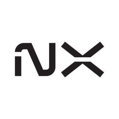 nx ilk harf vektör logo simgesi