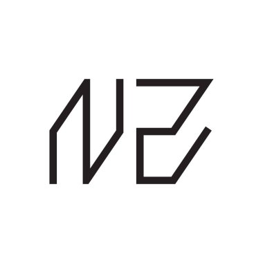 nz ilk harf vektör logo simgesi