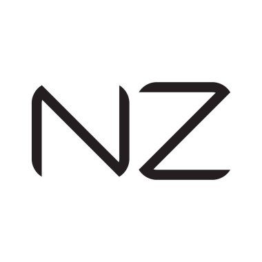 nz ilk harf vektör logo simgesi