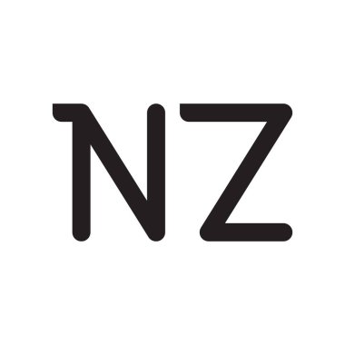 nz ilk harf vektör logo simgesi