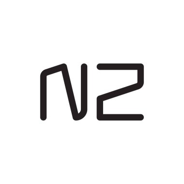 nz ilk harf vektör logo simgesi