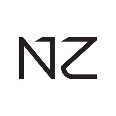 nz ilk harf vektör logo simgesi