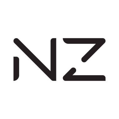 nz ilk harf vektör logo simgesi