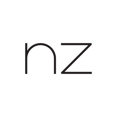 nz ilk harf vektör logo simgesi