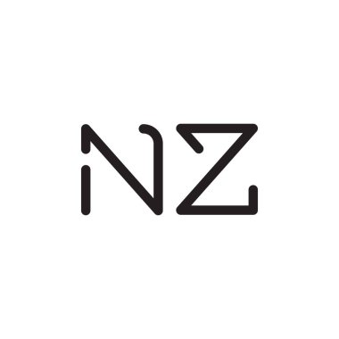 nz ilk harf vektör logo simgesi