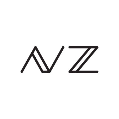 nz ilk harf vektör logo simgesi
