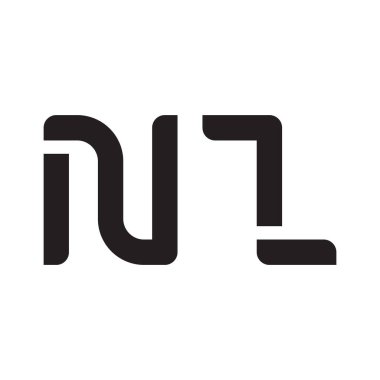 nz ilk harf vektör logo simgesi