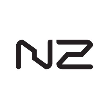 nz ilk harf vektör logo simgesi