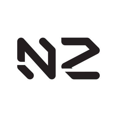 nz ilk harf vektör logo simgesi