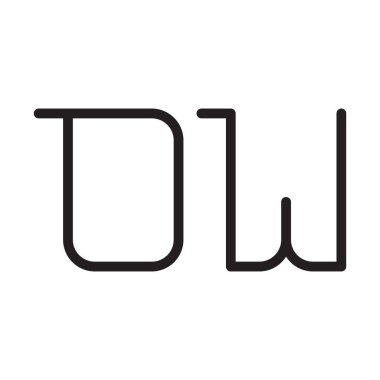 ilk harf vektör logo simgesi