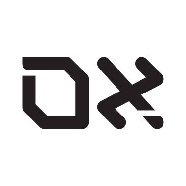 ox ilk harf vektör logosu simgesi
