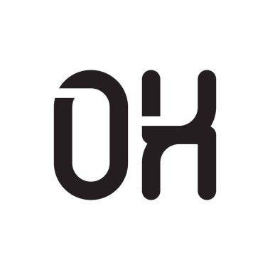 ox ilk harf vektör logosu simgesi