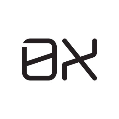 ox ilk harf vektör logosu simgesi