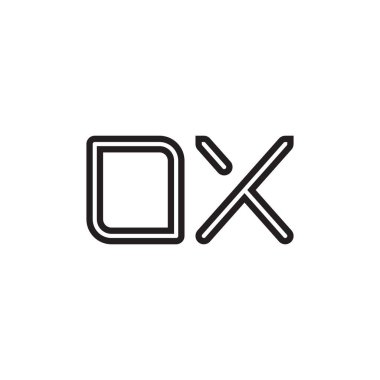 ox ilk harf vektör logosu simgesi