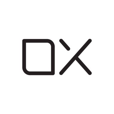 ox ilk harf vektör logosu simgesi